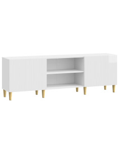 Mobile TV Bianco Lucido 150 x 31 x 50 cm Legno ingegnerizzato