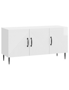 Mobile TV Bianco Lucido 99 x 34,5 x 50 cm Legno ingegnerizzato