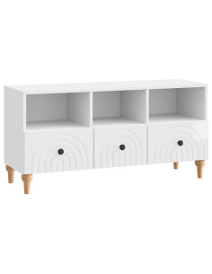 Mobile TV Bianco Lucido 102 x 34,5 x 50 cm Legno ingegnerizzato