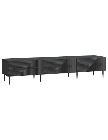 Mobile TV Nero 147 x 34,5 x 30 cm Legno ingegnerizzato