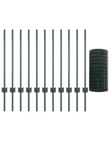 Recinzione con Posto Verde 0,8 x 25 m Acciaio