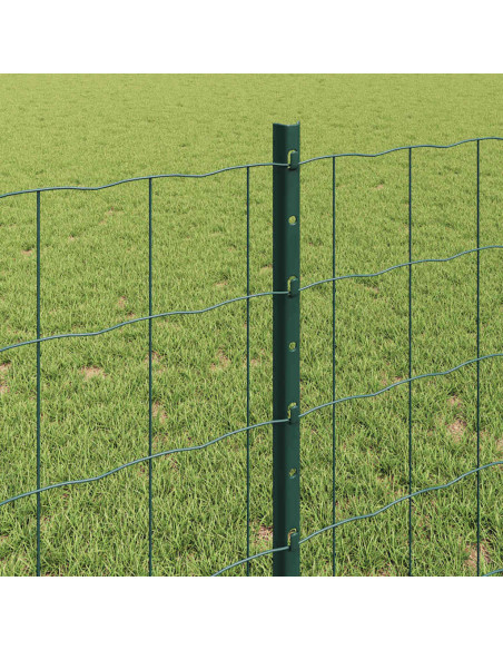 Recinzione con Posto Verde 0,8 x 25 m Acciaio e PVC