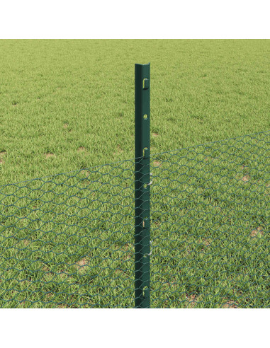 Recinzione con Posto Verde 0,5 x 10 m Acciaio e PVC