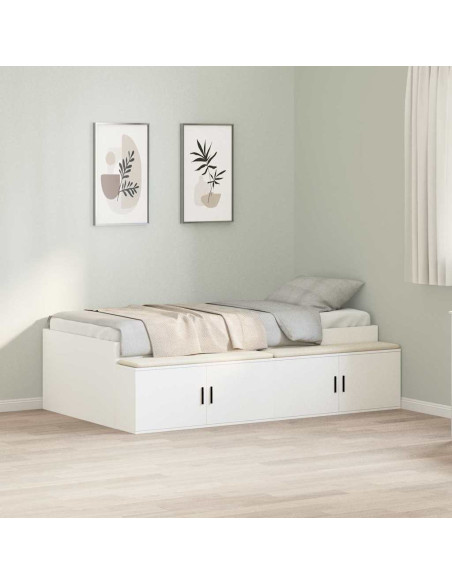Struttura del letto Bianco 90 x 190 cm Legno multistrato