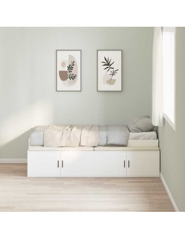 Struttura del letto Bianco 90 x 190 cm Legno multistrato