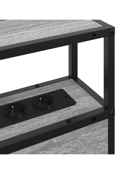 Testata contenitore Grigio sonoma 200 cm Legno multistrato