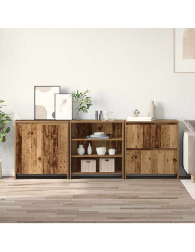 Credenza 3 pcs Legno vecchio 70 x 41 x 75 cm Legno multistrato