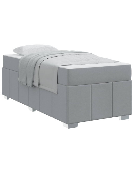 Struttura del letto Grigio chiaro 90 x 200 cm Tessuto