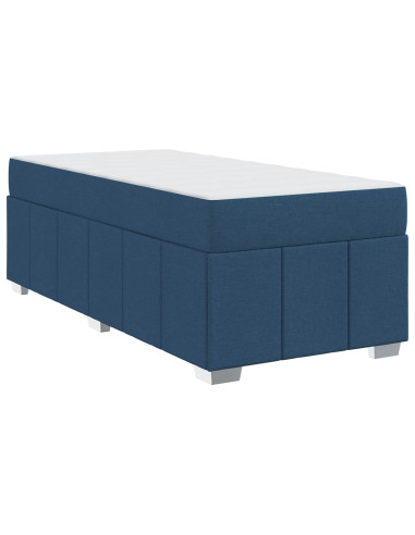Struttura del letto con materasso Blu 90 x 200 cm Tessuto