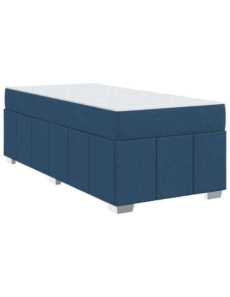 Struttura del letto con materasso Blu 90 x 200 cm Tessuto