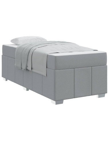 Struttura del letto Grigio chiaro 100 x 200 cm Tessuto