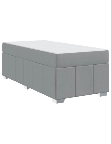 Struttura del letto Grigio chiaro 100 x 200 cm Tessuto