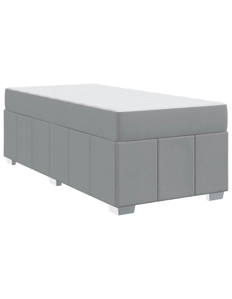 Struttura del letto Grigio chiaro 100 x 200 cm Tessuto