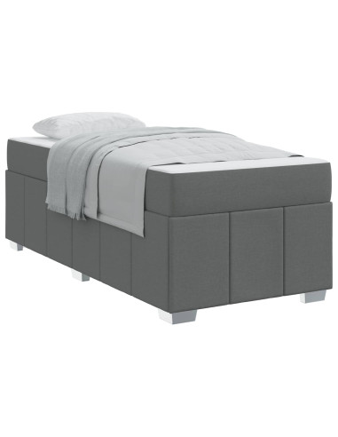 Struttura del letto Grigio scuro 100 x 200 cm Tessuto
