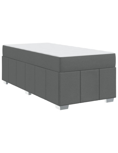 Struttura del letto Grigio scuro 100 x 200 cm Tessuto