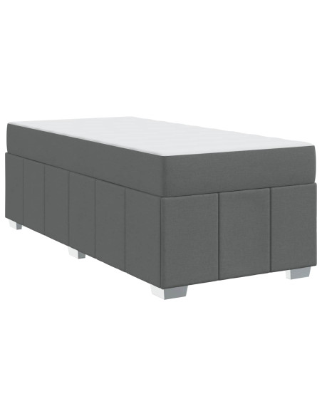 Struttura del letto Grigio scuro 100 x 200 cm Tessuto