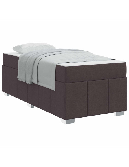 Struttura del letto Marrone Scuro 100 x 200 cm Tessuto