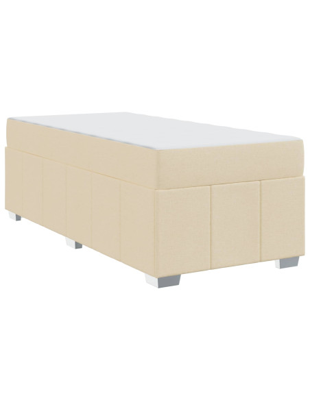 Struttura del letto con materasso Crema 100 x 200 cm Tessuto