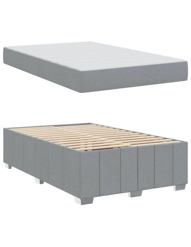 Struttura del letto Grigio chiaro 120 x 200 cm Tessuto