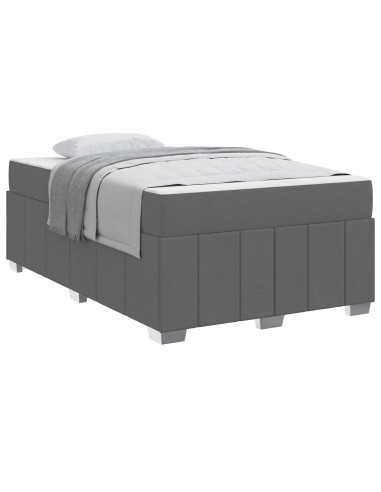 Struttura del letto Grigio scuro 120 x 200 cm Tessuto