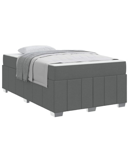 Struttura del letto Grigio scuro 120 x 200 cm Tessuto