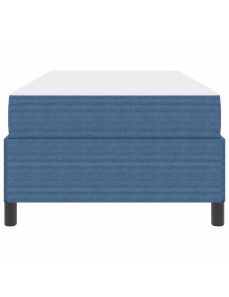 Struttura del letto con materasso Blu 90 x 190 cm Tessuto