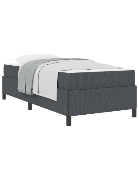 Struttura del letto Grigio scuro 90 x 200 cm Tessuto