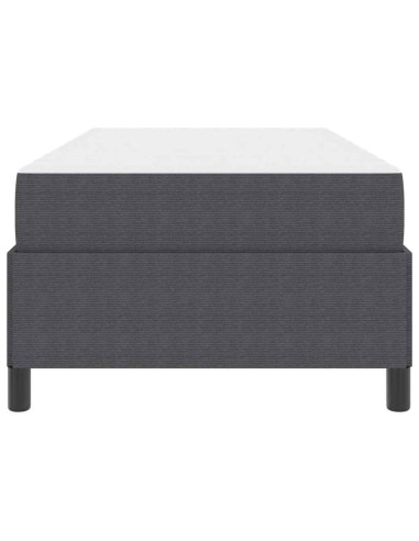 Struttura del letto Grigio scuro 90 x 200 cm Tessuto
