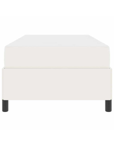 Struttura del letto con materasso Crema 90 x 200 cm Tessuto