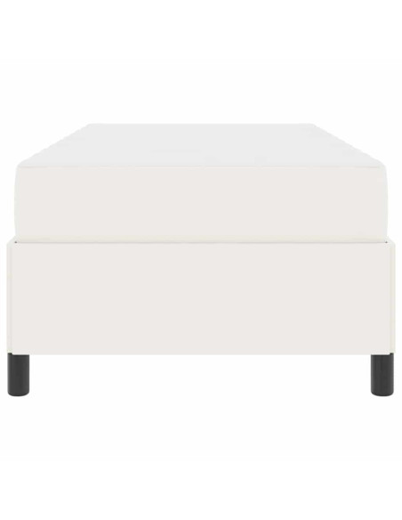 Struttura del letto con materasso Crema 90 x 200 cm Tessuto