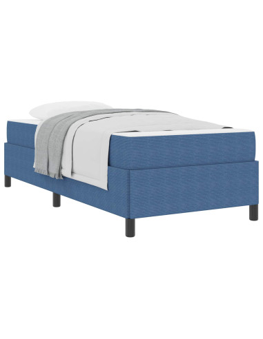 Struttura del letto con materasso Blu 100 x 200 cm Tessuto