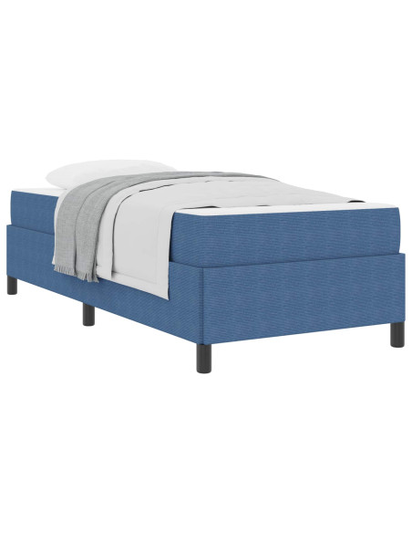 Struttura del letto con materasso Blu 100 x 200 cm Tessuto