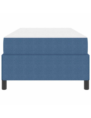 Struttura del letto con materasso Blu 100 x 200 cm Tessuto