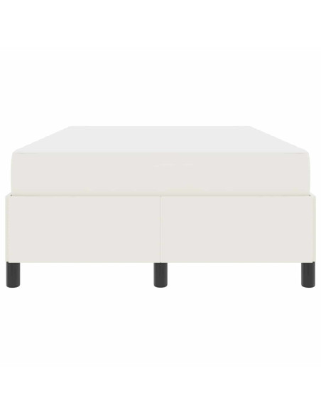 Struttura del letto con materasso Crema 120 x 200 cm Tessuto