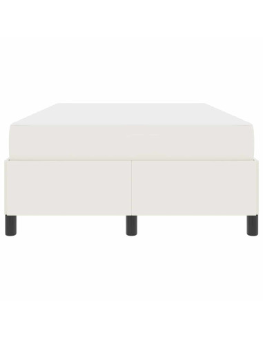 Struttura del letto con materasso Crema 120 x 200 cm Tessuto