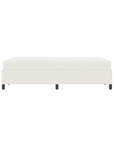 Struttura del letto con materasso Crema 120 x 200 cm Tessuto