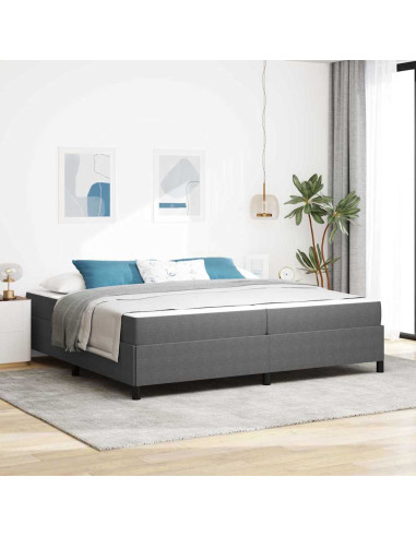 Struttura del letto Grigio chiaro 200 x 200 cm Tessuto