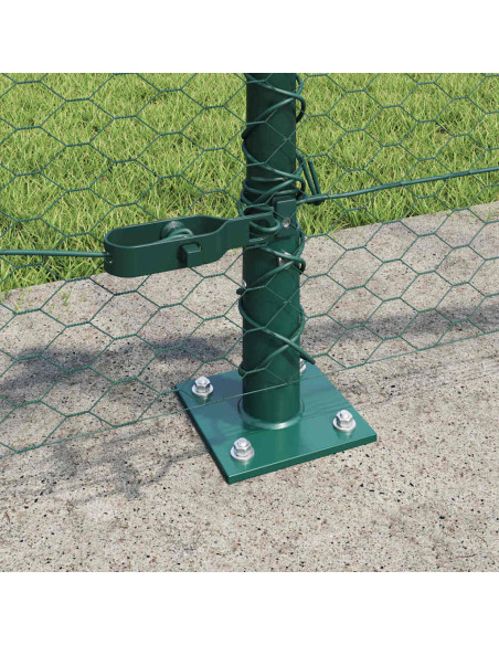 Palo della recinzione Verde 25 x 0,5 m (rete da 25 mm) Acciaio