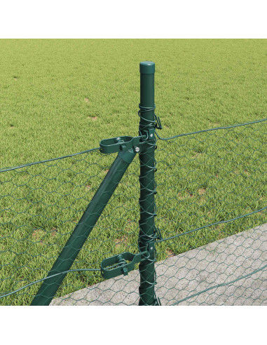 Palo della recinzione Verde 25 x 0,5 m (rete da 25 mm) Acciaio