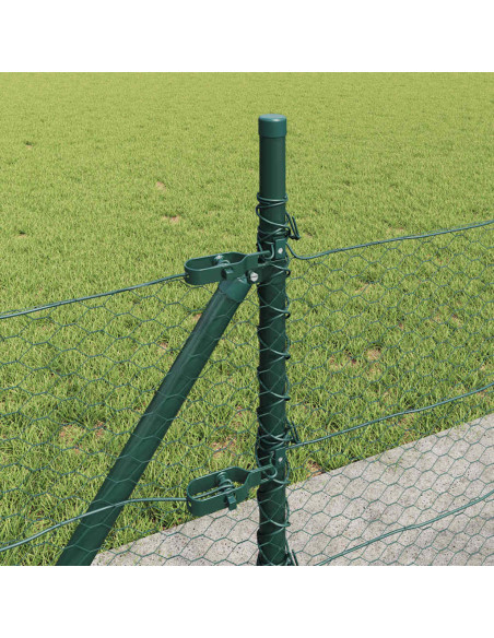 Palo della recinzione Verde 25 x 0,5 m (rete da 25 mm) Acciaio