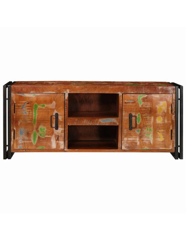 Mobile TV con lo scaffale Multicolore legno massello di riciclo