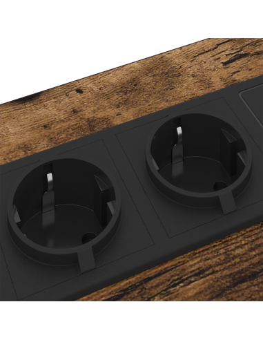 Armadio da Notte con cassetto 2 pcs Rovere fumé 42 x 41 x 61 cm