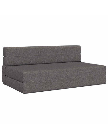 Divano Letto Pieghevole Grigio chiaro 203 x 152 x 15 cm Tessuto