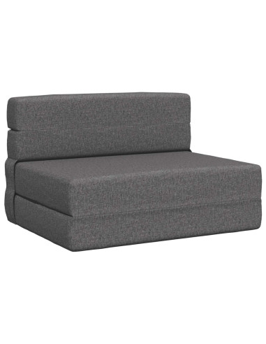 Divano Letto Pieghevole Grigio chiaro 190 x 100 x 15 cm Tessuto