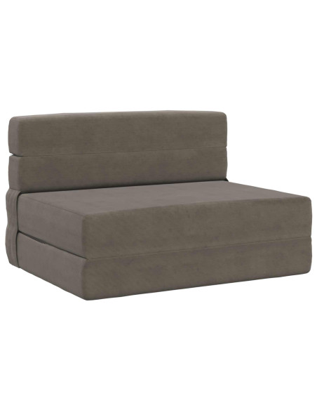 Divano Letto Pieghevole Grigio chiaro 190 x 100 x 15 cm