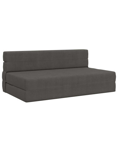 Divano Letto Pieghevole Grigio scuro 203 x 152 x 15 cm