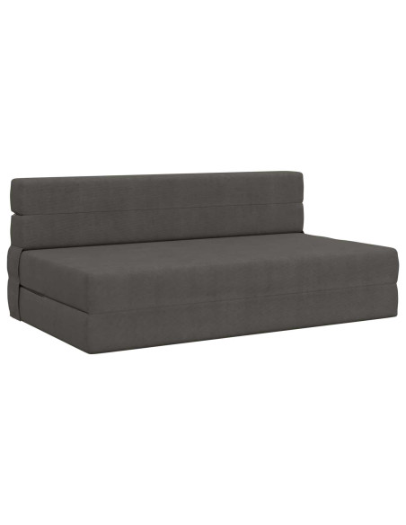 Divano Letto Pieghevole Grigio scuro 203 x 152 x 15 cm