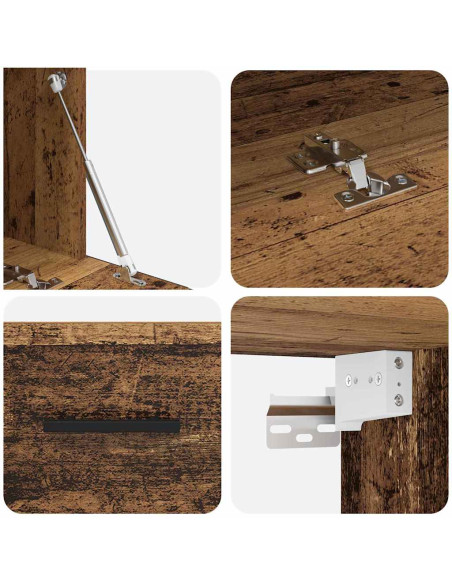 Armadietto a muro Legno vecchio 80 x 36.5 x 35 cm
