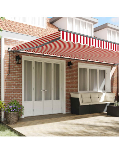 Tenda Retrattile Rosso e Bianco 600 × 350 cm