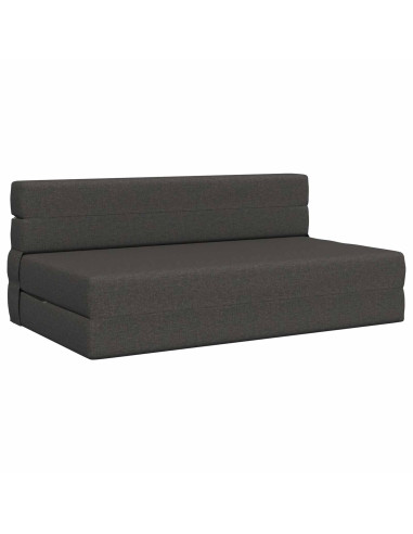 Divano Letto Pieghevole Grigio scuro 203 x 152 x 15 cm Tessuto